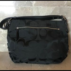 Coach Signature black Duffle Shoulder Bag